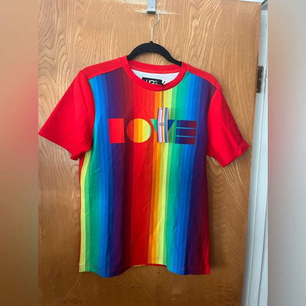 Ugg U Pride logo love crew neck short sleeve tee XS - Picture 2 of 11